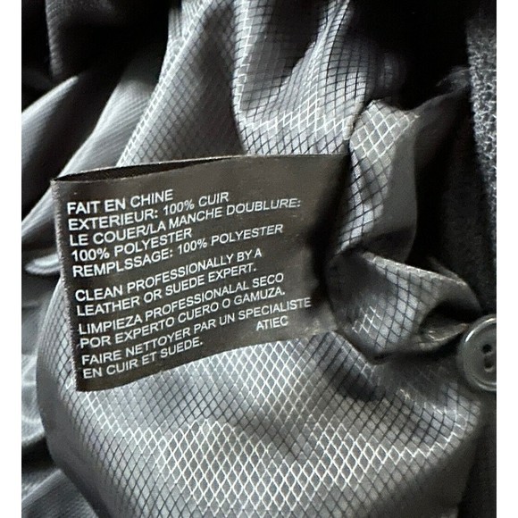 Excelled Mens Collection Black Genuine Leather Jacket Men's 2XL Pockets Flaps - Picture 9 of 10